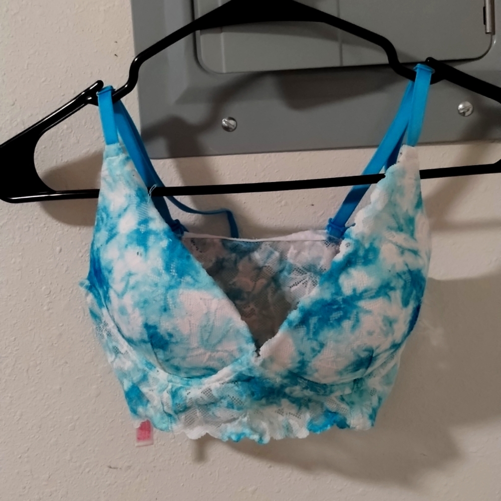 Pink by Victoria Secret Blue and White Floral Bralette